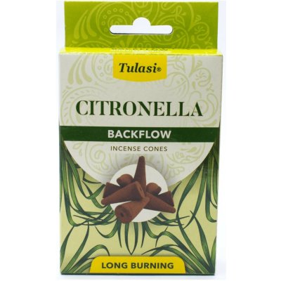 Tulasi Citronella backflow indické vonné františky 10 ks – Hledejceny.cz