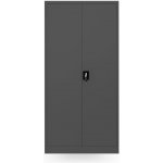 Jan Nowak Plechová šatní skříň DAWID, 900 x 1850 x 450 mm, antracitová – Zboží Dáma