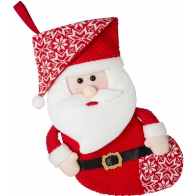 MyBestHome Vánoční mikulášská punčocha s 3D aplikací SANTA III. 50 cm Mybesthome – Hledejceny.cz