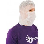 ESPEON 2v1 Ochranná Kukla s integrovanou rouškou pro krytí hlavy a obličeje 100 ks Bílá – Hledejceny.cz