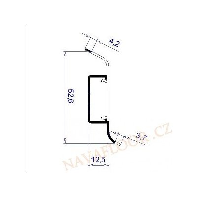 Fatra Soklová lišta BÍLÁ L0038 52x12 mm 2,5 m – Zboží Mobilmania