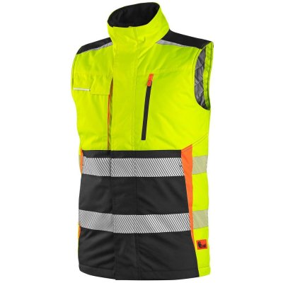 Canis CXS Pánská výstražná zateplená vesta BENSON fluorescenční žlutá – Zboží Mobilmania