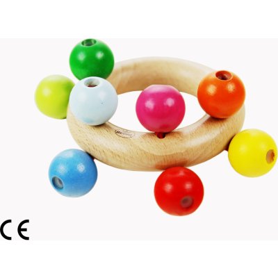 DETOA Dřevěný Kroužek s kuličkami – Sleviste.cz