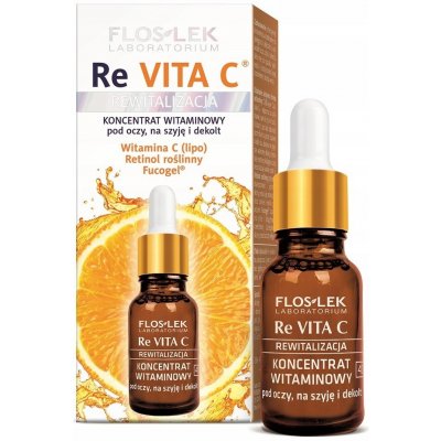 FlosLek Laboratorium Re Vita C 40+ vitamínový koncentrát na oční okolí krk a dekolt 15 ml