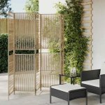 vidaXL Dělicí stěna 245 × 180 cm polyratan béžová 5 panelů 365383 – Zboží Dáma