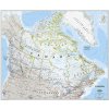 Nástěnné mapy National Geographic Kanada - nástěnná mapa Classic 97 x 81 cm Varianta: bez rámu v tubusu, Provedení: laminovaná mapa v lištách