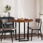 Omaxi 788801 Deska stolu Tmavě hnědá 80 x 4 cm (kruh) Pevné dubové dřevo – Zboží Dáma