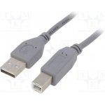 Gembird CCP-USB2-AMBM-6G USB 2.0, USB A vidlice, USB B, vidlice, zlacený, 1,8m, šedý
