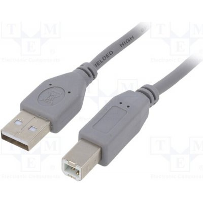 Gembird CCP-USB2-AMBM-6G USB 2.0, USB A vidlice, USB B, vidlice, zlacený, 1,8m, šedý – Zbozi.Blesk.cz