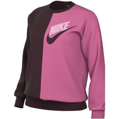 Nike NSW FT FLC OOS CREW DNC W DV0328-652 růžová – Zboží Dáma