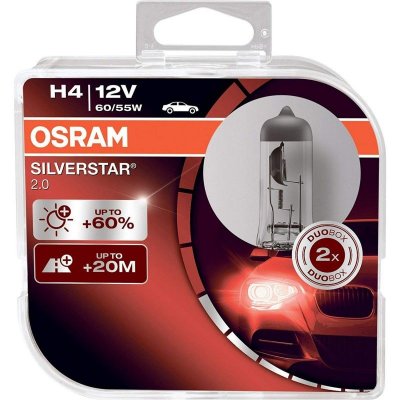 Osram Silverstar H4 P43t 12V 60/55W 2 ks – Zboží Mobilmania