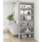 zahrada-XL Knihovna/dělicí stěna betonově šedá 80x30x198 cm dřevotříska – Zbozi.Blesk.cz