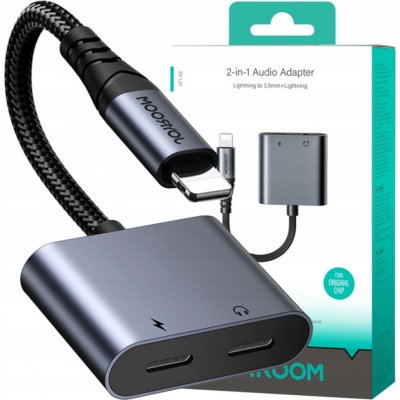 Joyroom SY-L02 adaptér 2v1 rozbočovač Lightning na 2x Lightning Black – Sleviste.cz