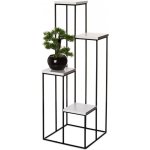 HowHomely STOJAN NA KVĚTINÁČ KASKADA 110x40x40 cm ČERNÁ/BÍLÁ – Zboží Dáma