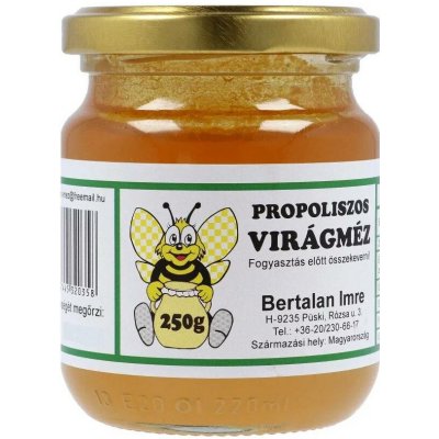 Bertalan Maďarský květinový med s propolisem 250 g – Sleviste.cz