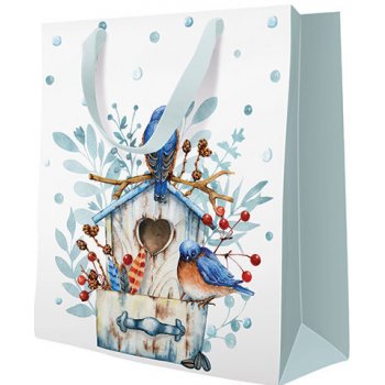 Vánoční taška střední Paw Blue Winter