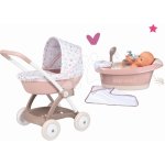 Smoby Set vanička s tekoucí vodou elektronická Violette Baby Nurse s hlubokým kočárkem – Zboží Dáma