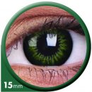 MaxVue ColorVue Big Eyes Party Green barevné tříměsíční nedioptrické 2 čočky