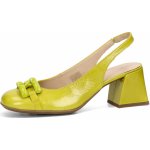 Wonders dámské kožené lodičky s otevřenou patou zelené – Zboží Dáma