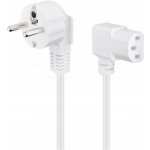 goobay Kabel síťový, CEE 7/7(M) - IEC320 C13, 90°, 5m, bílý (93120) - 19.92.0051 – Zboží Živě