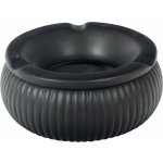 Popelník porcelánový 3 zářezy s drážkami 150 mm černý – Zboží Dáma