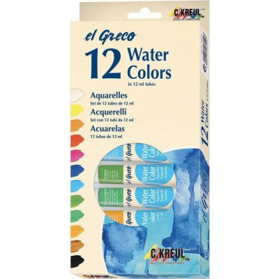 Sada Akvarelové barvy EL GRECO v tubách 12 ml 12 barev – Hledejceny.cz