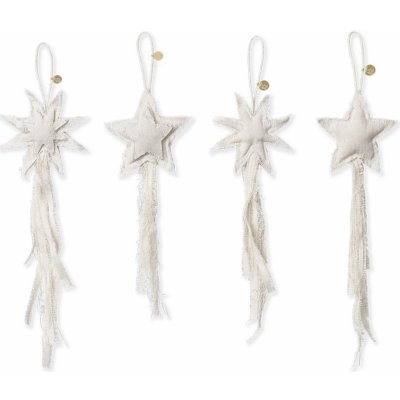 ferm LIVING Vánoční ozdoba z organické bavlny Vela set 4 ks přírodní barva textil – Zboží Dáma