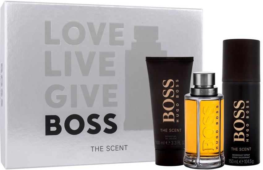 Hugo Boss BOSS The Scent EDT 100 ml + sprchový gel 100 ml + deospray 150 ml dárková sada