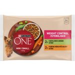 Purina ONE Adult Mini Weight Control Krůta a kuře ve šťávě 4 x 85 g – Zbozi.Blesk.cz