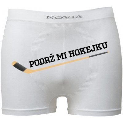 novia Boxerky s potiskem Podrž mi hokejku pánské bílé – Hledejceny.cz