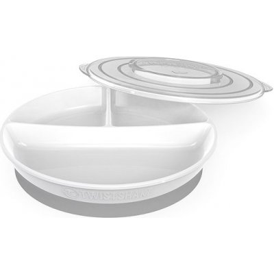 Twistshake Dělený talíř 6+m Bílá 210 ml + 2 x 90 ml – Zboží Mobilmania