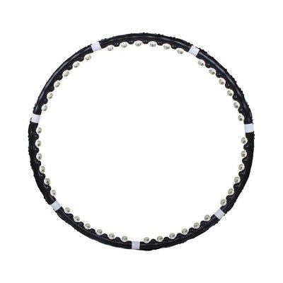 Springos Hula hop s kuličkami 85 cm černá – Hledejceny.cz