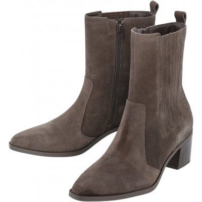 esmara dámská kožená kotníková obuv Chelsea hnědá – Zboží Dáma