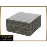 DEOKORK Ratanový stolek/taburet 73 x 73 cm BORNEO LUXURY šedá – Hledejceny.cz