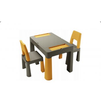Tega Teggi Multifun 2+1 Komplet Stoleček + Židličky Grafit / Hořčice