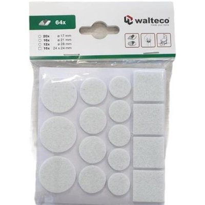 Walteco Sada filcových podložek, bílá, 64 ks , 85032 – Sleviste.cz
