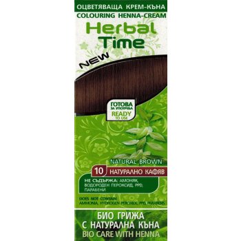 Herbal Time Henna přírodní barva na vlasy přírodní hnědá 10 75 ml