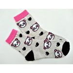 Dívčí ponožky PANDA Šedý melír – Zboží Mobilmania