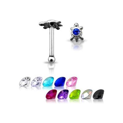 Šperky4U stříbrný piercing do nosu želvička N01042-P – Sleviste.cz