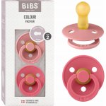 Bibs Colour dudlíky přírodní kaučuk 2ks Dusty Pink / Coral – Zboží Dáma