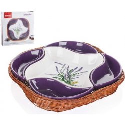 Banquet miska v košíku LAVENDER 5 dílů 28 cm