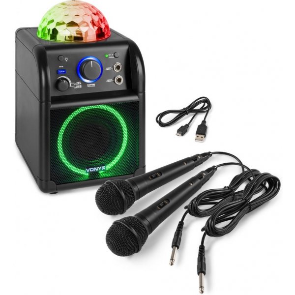 Karaoke Vonyx SBS55B BT Karaoke reprobox LED Ball černá
