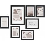 Giftdecor Nástěnné fotorámečky MURAL, 7 rámečků různých velikostí, černé černá – Hledejceny.cz