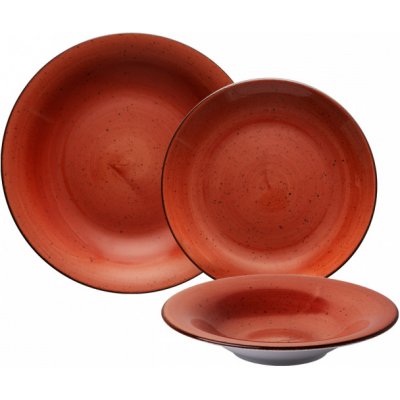 Hotel Inn Chic color Porecelánový set terracotta 18 ks – Zboží Mobilmania