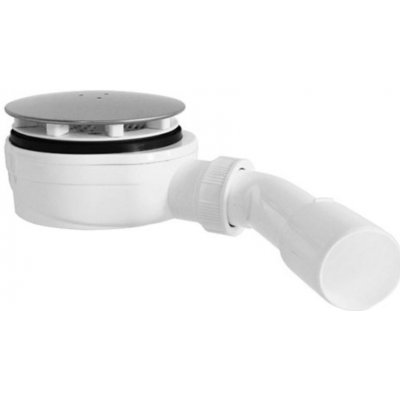 PLAST BRNO Sifon vaničkový 90 extra nízký, koleno 45° Ø 40/50, plast/ inox – Sleviste.cz