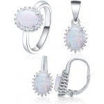 Olivie stříbrná sada Sněhobílý opál 4867 – Hledejceny.cz
