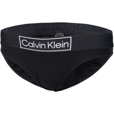 Calvin Klein BIKINI Dámské kalhotky černá bílá – Zboží Mobilmania