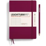 Leuchtturm1917 Medium A5 Tečkovaný zápisník Port Red – Zboží Živě