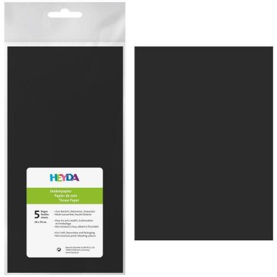 Heyda Hedvábný papír černý 50x70cm 5ks – Sleviste.cz