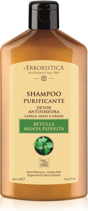 Athena\'s Shampoo pro mastné vlasy s břízou a mátou Erboristica 300 ml